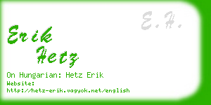 erik hetz business card